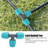 20PCS 16mm Tee Pipe Connector PE Irrigation Tubing Tee for