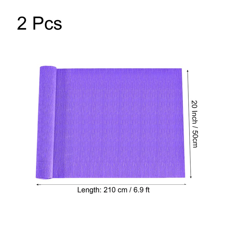 MECCANIXITY 2 Pcs Crepe Paper Roll 6.9ft Long 20 Inch