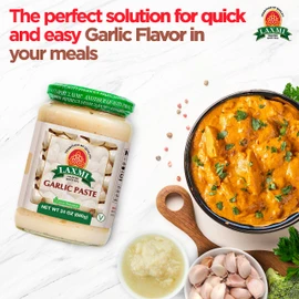 Laxmi Garlic Paste 24oz | Premium quality and pure Garlic, Ground | Vegetarian | Non-GMO certified | Ethically Sourced
