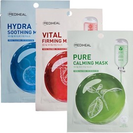 Mediheal Choose 1 of 3 Daily Mask Packs: Vital Firming, Pure Kiming, Hydra Soothing Mask / 데일리 마스크팩 3종 1매 택1 바이탈퍼밍 퓨어키밍 하이드라수딩 마스크