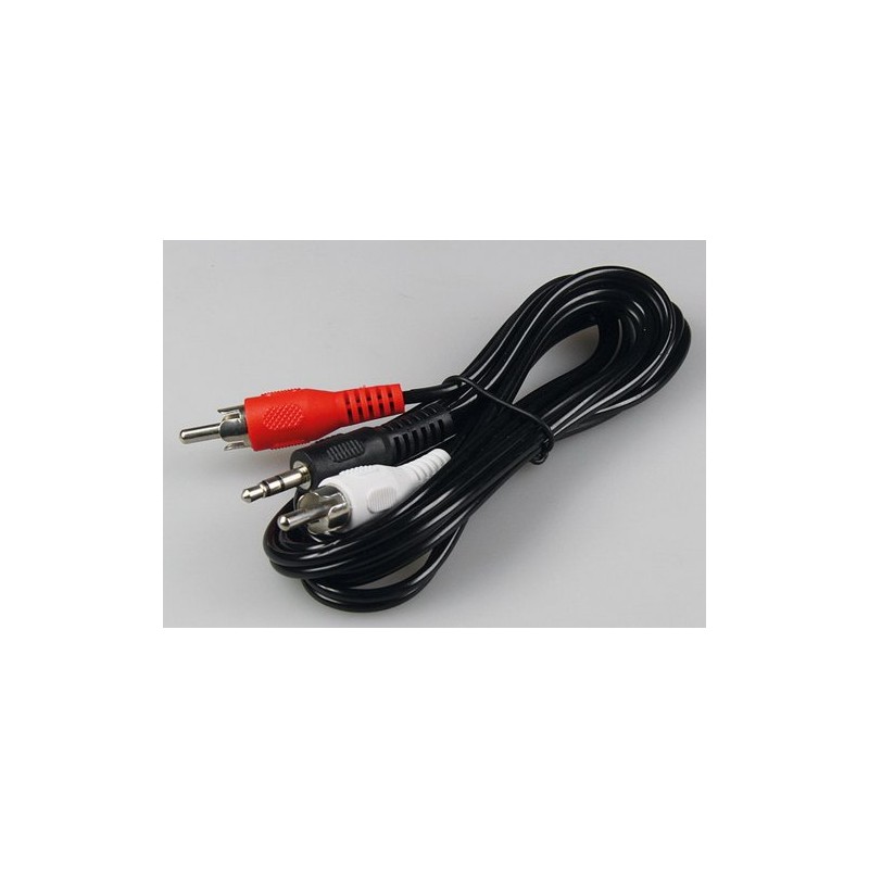 Audio-Kabel Cinch/Klinke, 1,5m, 2x Cinch / 1x Klinkenstecker, stereo