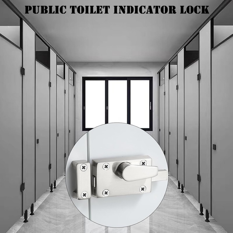 2Pcs Latch Indicating Lock,Latch Indicator Bolt,Privacy Partition Indicator Lock with