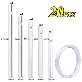 Pack of 20 Wind Chime Tubes Craft Aluminium Tube Chimes for Garden Wind Chime Accessories Metal Wind Chime Pendant Wind Chimes for Outdoor Aluminium Alloy Tubes Wind Chimes for Garden Decoration