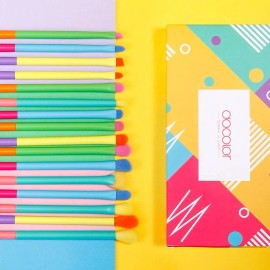 Set De Brochas De Maquillaje Docolor, 16 Unidades, Con Pelo