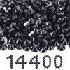 MEIBITE Flatback Rhinestones Bulk, 14400PCS Black Rhinestones for Clothes DIY