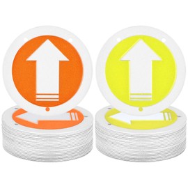 24 Pack Trail Markers Reflective Trail Signs Bright Trail Reflector Reflective Arrow Mark Trees for Hunting Hiking Camping Walking and More Outdoor (Orange & Yellow)