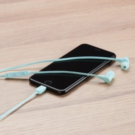 BRAND NEW ONN Earphones w/ Lightning Connector, Aqua (MFI Certified)