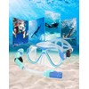 Greatever Dry Snorkel Set,Panoramic Wide View,Anti-Fog Scuba Diving Mask,Professional Snorkeling
