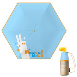 Tizee Mini Foldable UV-Resistant Umbrella with Boot-Shaped Handle - Compact, Windproof, and Lightweight for Rain & Sun Protection (Blue)