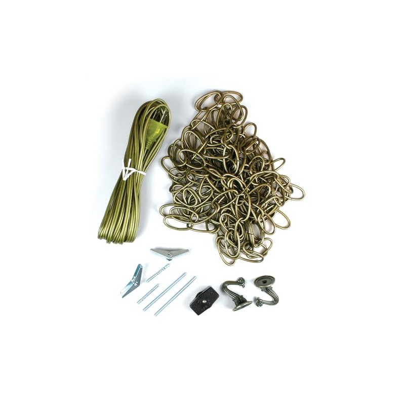 Jandorf Swag Kit, 15', with 20' Cord, Antique Brass Finish: