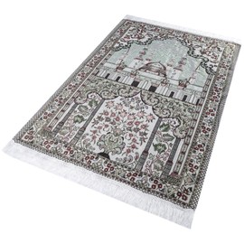 Risipu Muslim Prayer Rug,Portable Prayer Mat for Praying Men, Women, and Kids, Prayer Set, Prayer Rugs Islam,Eid Ramadan Gift,Soft and Luxury (QS)