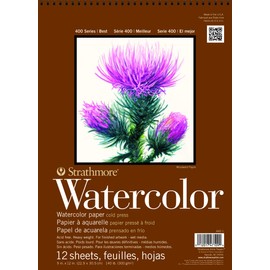 Strathmore Watercolor Paper Pad 9"X12"-140lb Cold Press 12 Sheets -62440100