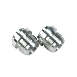 2pcs 16AN Aluminum Male Flare Weld On Fitting Bung -16 AN Weldable Adapter Connector for Fuel Oil Hose Tank Coolant