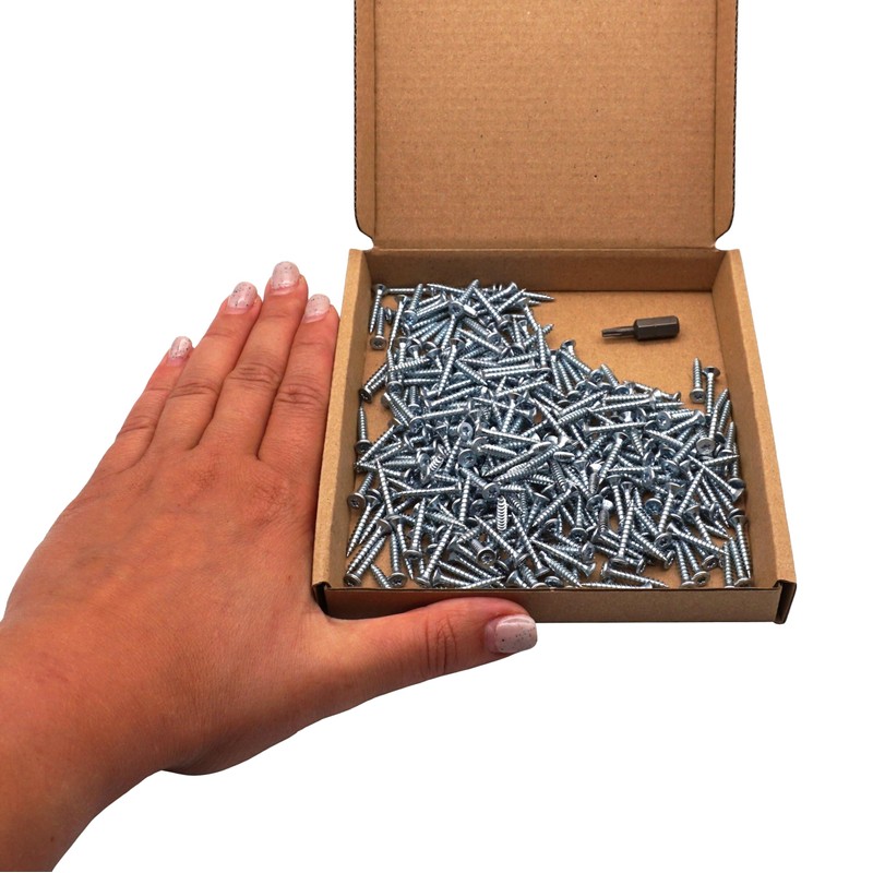 SKIR'CO (300 Pieces) Galvanised Steel Wood Screws 3.0 x 20