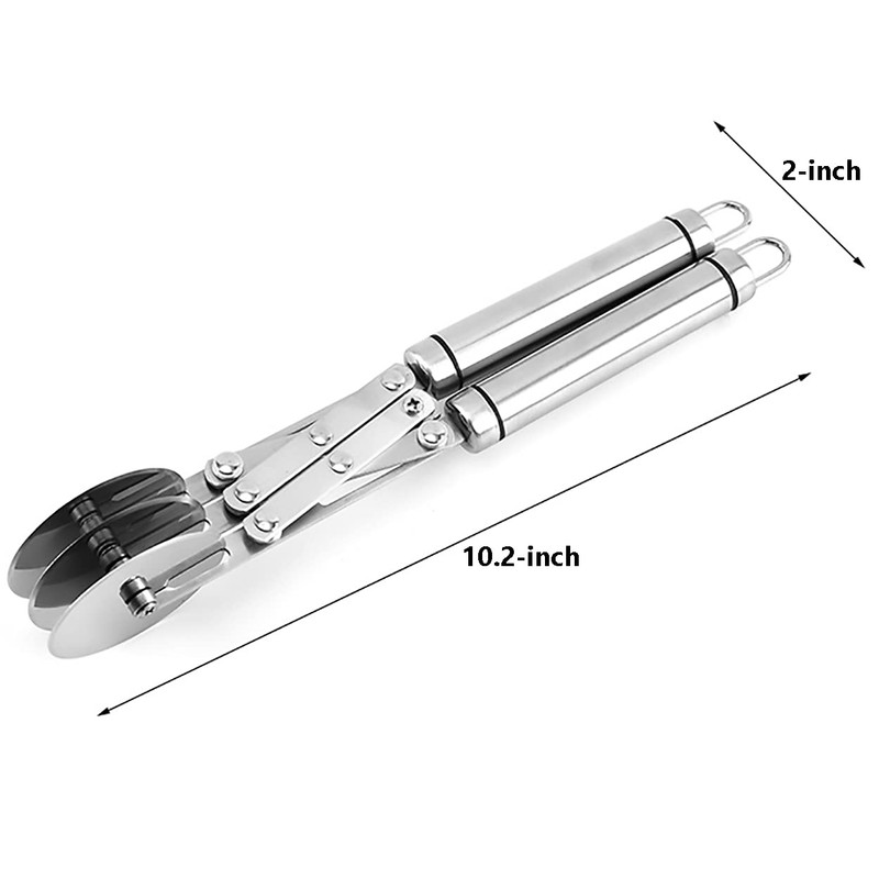 Dadamong 3 Wheel Pastry Cutter with Handle, Stainless Steel Dough