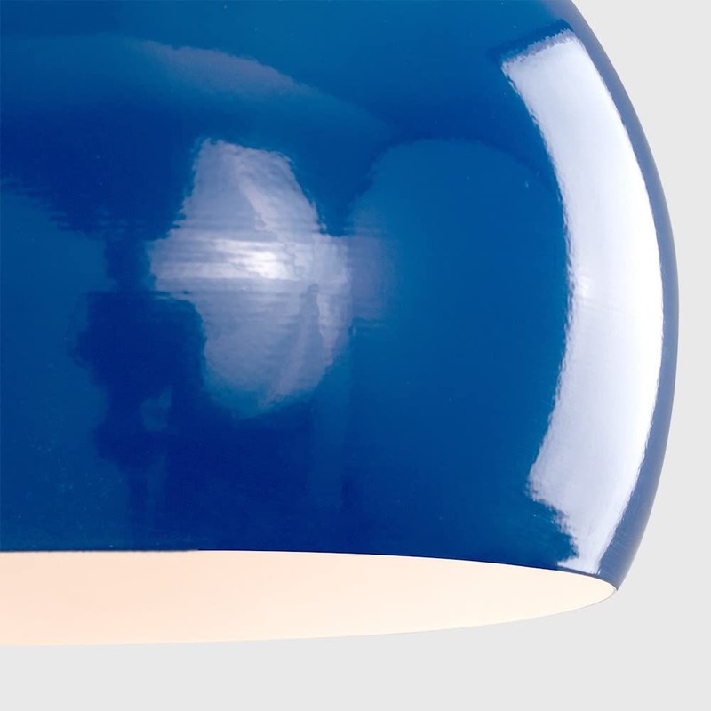 MiniSun | Retro Gloss Blue Arco Style Dome Ceiling Light