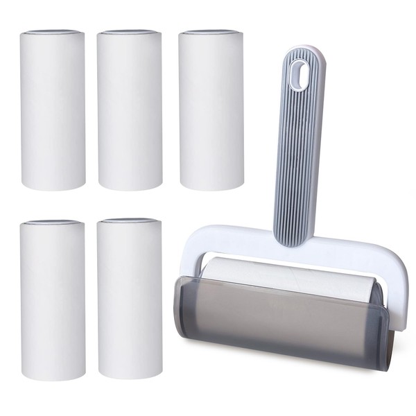 Oiamker Lint Roller 6 Rolls with 1 Dispenser, Extra Sticky