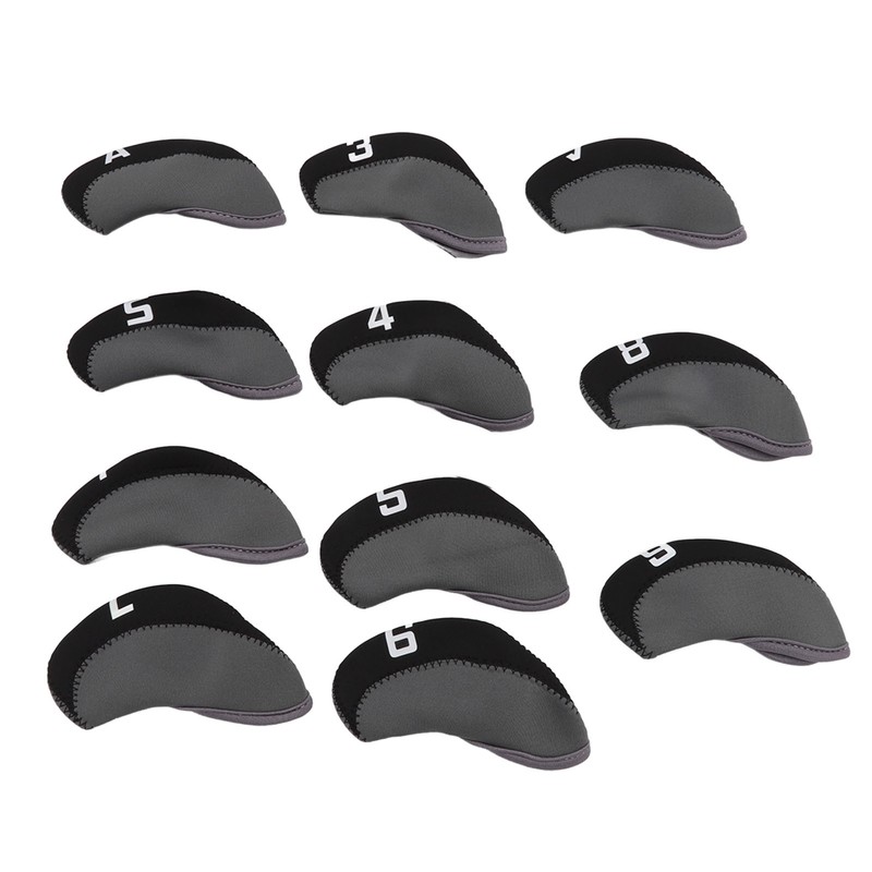 11PCS Golf Club Head Covers Neoprene Numbered Golf Club Head