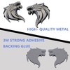 UpAuto 2pcs Cool Wolf Head Car Side/Rear/Front Decorations Badge Emblem
