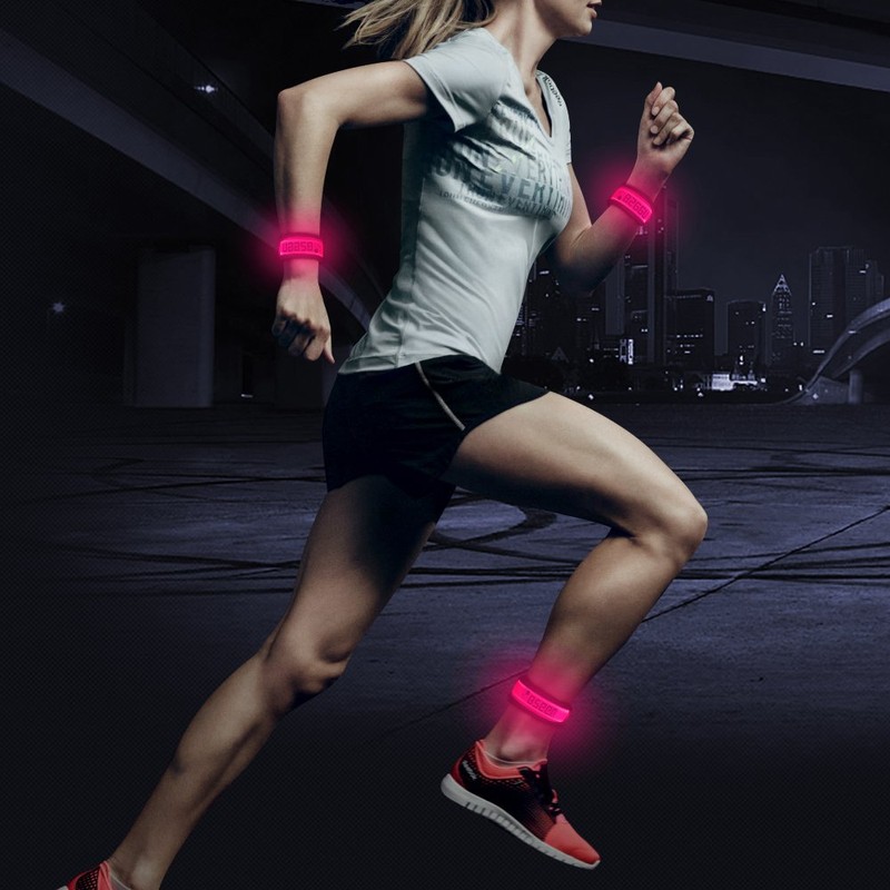 BSEEN LED Armbands for Running, 2 Pack Sports Saftey Reflective