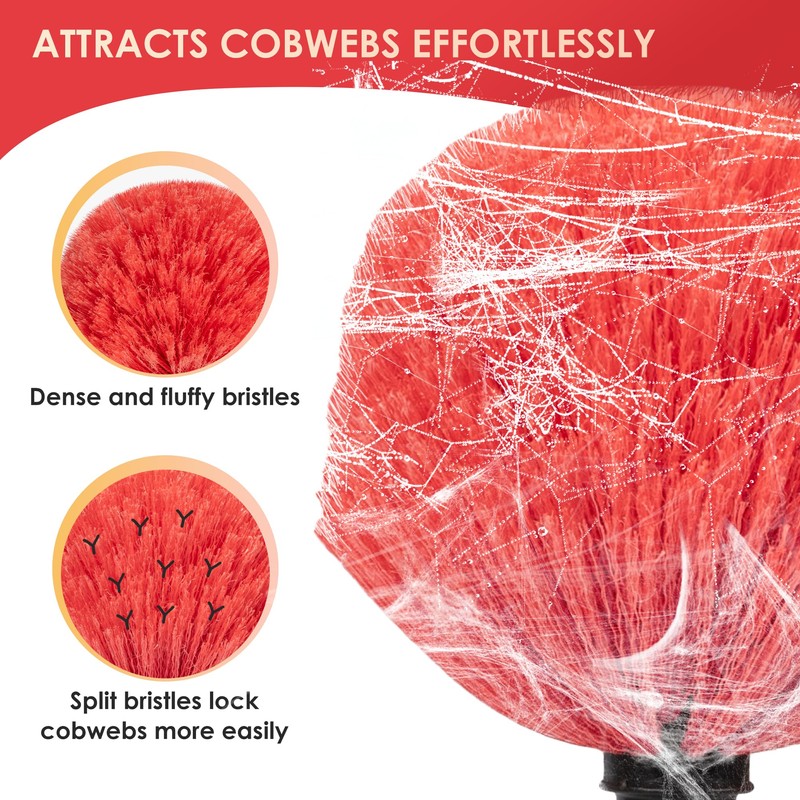 5-12 FT Cobweb Duster with Extension Pole, 20 FT High