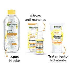 Kit Garnier Express Aclara: Micelar, Serum y Todo-en-1 Tono Medio