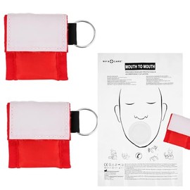 Heldbach® 10 Beatmungsmaske Erste Hilfe Hygienisches Beatmungstuch mit Schlüsselanhänger für Mund-zu-Mund-Beatmung – Kompakt & ideal für Notfälle, HLW, unterwegs beatmungstuch, beatmungsmaske (weiß)