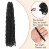 Yanky twist crochet hair 16 Inch 10Pack(20stands/Pack) Natural Black Pre-Twisted