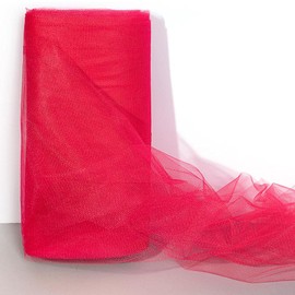 TCDesignerProducts Red Netting, Fabric Roll, 72 Inches x 40 Yards, Sheer Fabric for Wedding Decorations, Baby Shower, Gender Reveal, Prom, Homecoming, Photo Backdrops, Arch Draping