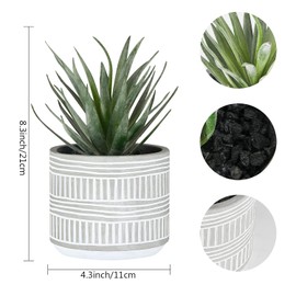 Derekey Artificial Plants Indoor Fake Plants for Home Decor and Office Decor, Succulents Plants Artificial in Pots,8 Inch(Pack of 1)