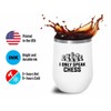 Chess White Wine Tumbler 12oz - I Only Speak Chess