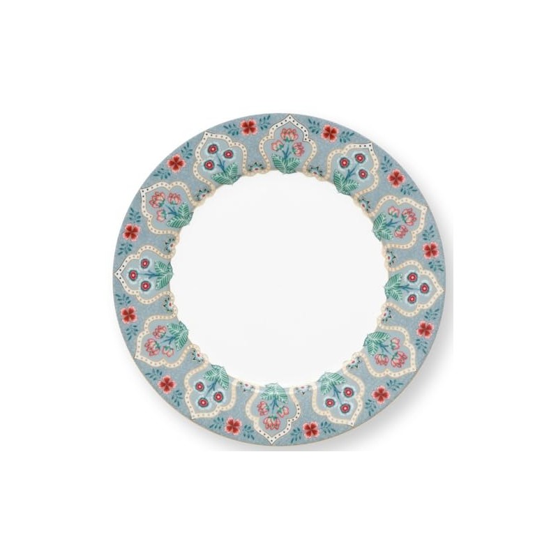 Pip Studio Flower Festival Breakfast Plate Light Blue 21 cm