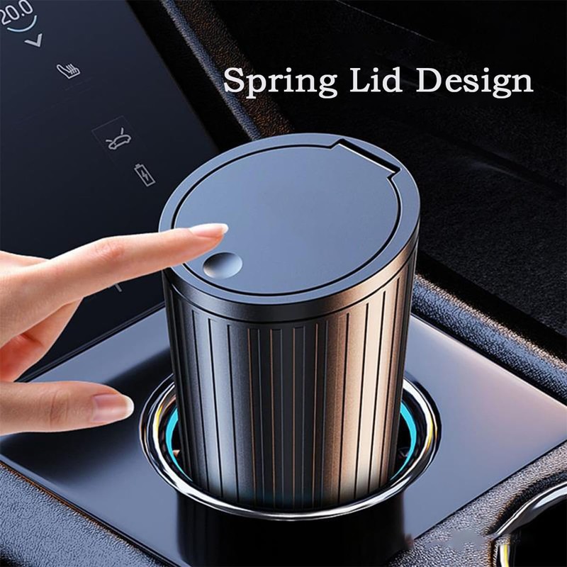 Car Trash Can Bin with Lid with 60pcs Trash Bags,Leak