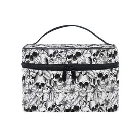Makeup Bag, Goth Skull Travel Makeup Organizer Bag Cosmetic Cases Toiletry Bags for Girl Women Ladies