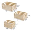 ZENFUN 3 Pack Wooden Nesting Crates with Handles, Decorative Hand