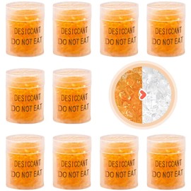 Wisesorb 1 Gram 100 Packs Desiccant Canister, Silica Gel Clear Capsules, Orange to White Indicating Desiccant Capsules, Food Safe Moisture Absorbers for Storage
