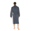 Haigman 100% Cotton Dressing Gown 7396 Navy Stripe Medium