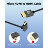 GELRHONR Coiled Micro HDMI to HDMI Cable 8k, Short Micro