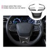 3pcs Steering Wheel Trim Kit Carbon Fiber Color ABS Frame