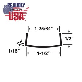Outwater Plastics White 1-1/2 Inch Styrene Plastic U Channel C Channel 72 Inch Lengths (Pack of 18 Pieces, 108 feet Total)