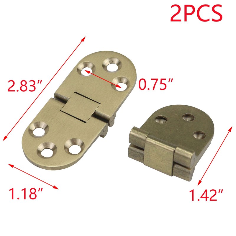 T Tulead Solid Brass Folding Hinges Decorative Folding Flip Top