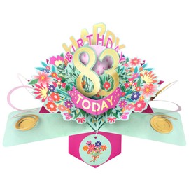 Happy 83rd Birthday 83 Today Pop-Up Greeting Card Love Kate's Pop Up Cards Her POP215MC83