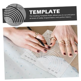 DOITOOL Acrylic Quilting Ruler Set Multi Functional Semicircle Cutter Template for Precise Cutting for DIY Patchwork and Clothing Crafting Durable Design for Sewing Enthusiasts