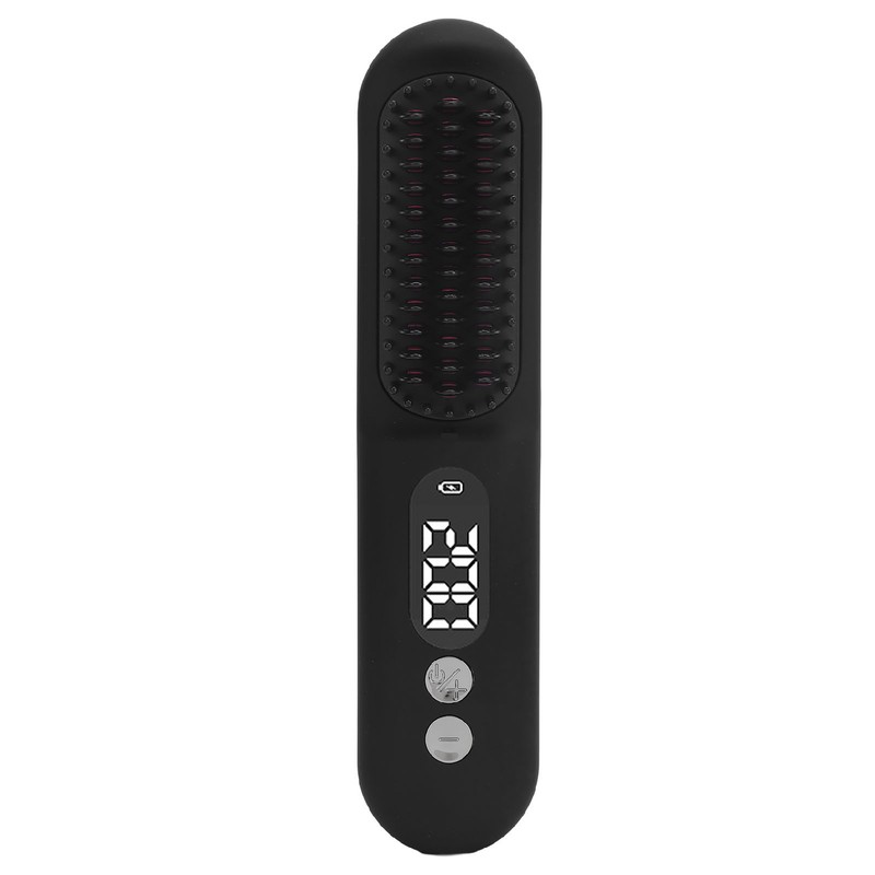 Heated Hair Straightening Brush Negative Ions 30s Fast Heating Rechargeable