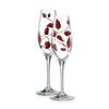 Quality Leaf Tendril Design Champagne Flutes Pair - Mouth Blown/Hand
