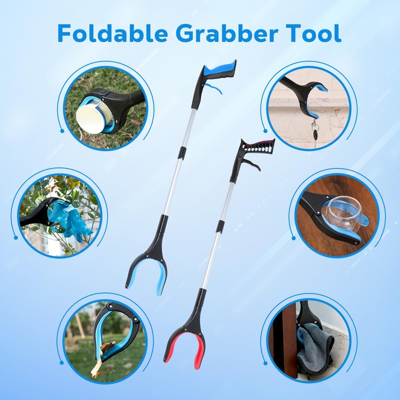 Grabber Reacher Tool - 32” Extra Long Foldable Gripper and