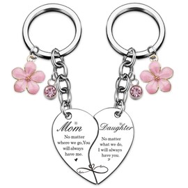 VeyoCraft Mothers Day Gifts Keychain - Best Mom Ever Keyring for Mother Birthday Thanksgiving Gift from Daughter