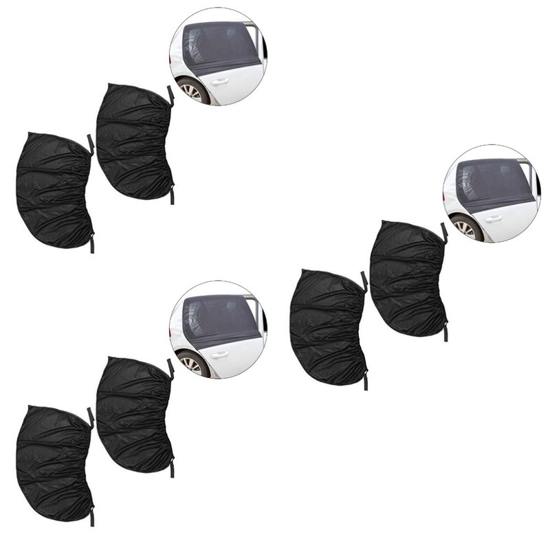 ULTECHNOVO 3sets Car Window Mesh Sun Shade Car Blackout Window