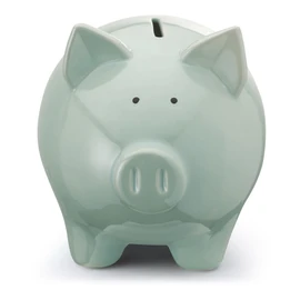 Mousehouse Gifts - Blue Large Pig-Themed Piggy Bank for Children, Money Box for Kids, Ages 3+