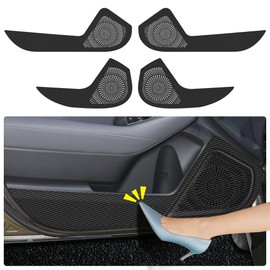 LUNQIN Car Door Anti Kick Pad for Subaru Outback 2020 2021 2022 2023 2024 2025 Accessories Carbon Fiber style Leather Sticker Door Sill Protector Cover Edge Guard Side Mat Interior Decoration Dirty